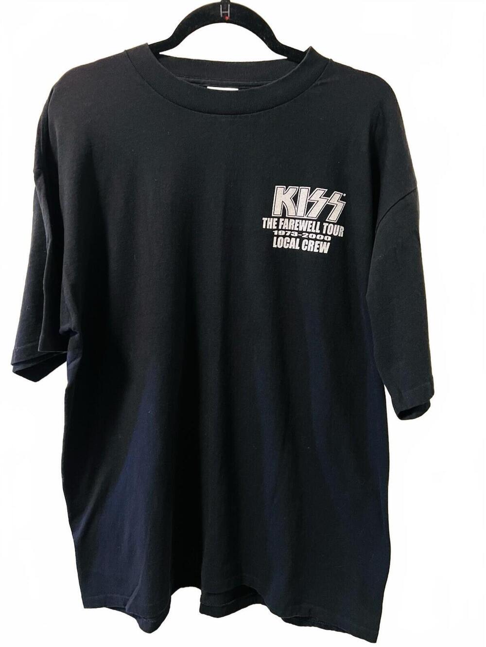 KISS Crew Shirt Farwell Tour 1973-2000 All Sport Events Tag